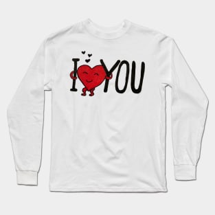 I love you cartoon Long Sleeve T-Shirt